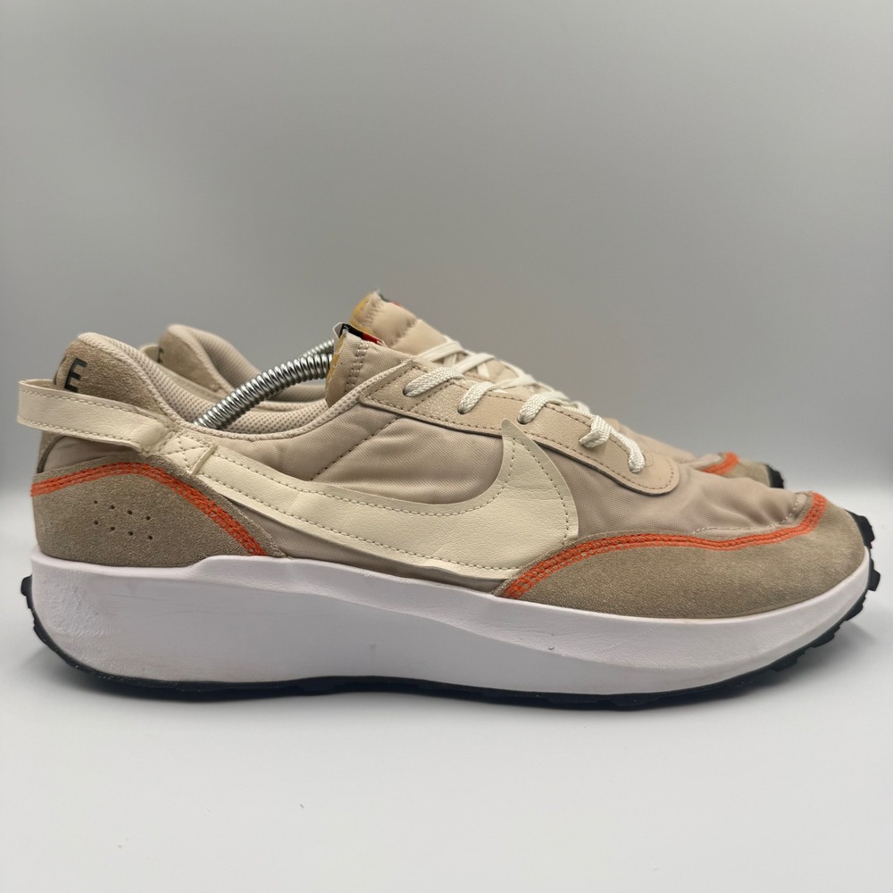 Nike Waffle Debut Mens Size 12 Lifestyle Sneakers DH9522-100 Tan Orange White